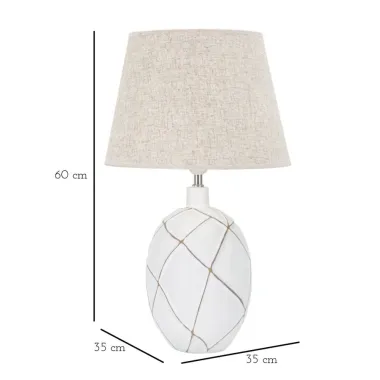 LAMPA STOŁOWA Z ŻYWICY LINES 35X60 cm